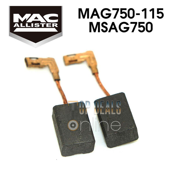 MacAllister Carbon Brushes for MAG750-115 and MSAG750 115mm Angle Grinders 750w