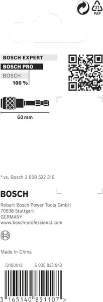 Bosch Quick Release Screwdriver Magnetic Bit Holder 60mm Pro Impact Control