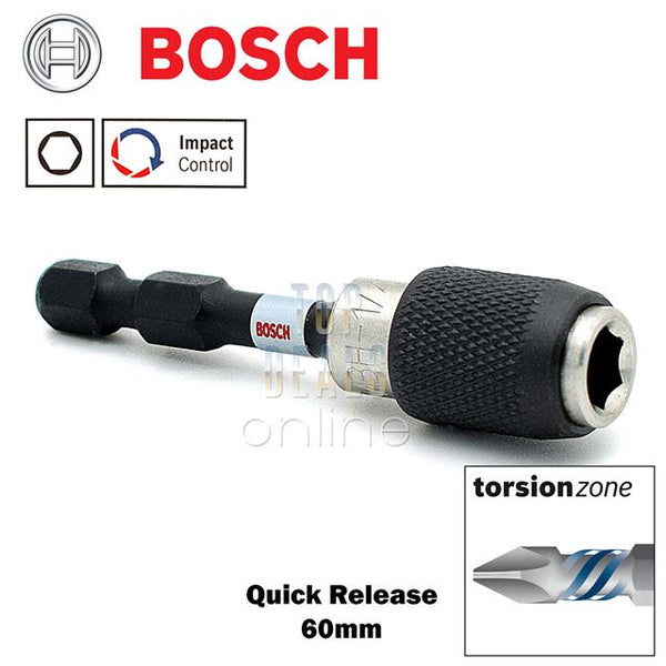 Bosch Quick Release Screwdriver Magnetic Bit Holder 60mm Pro Impact Control