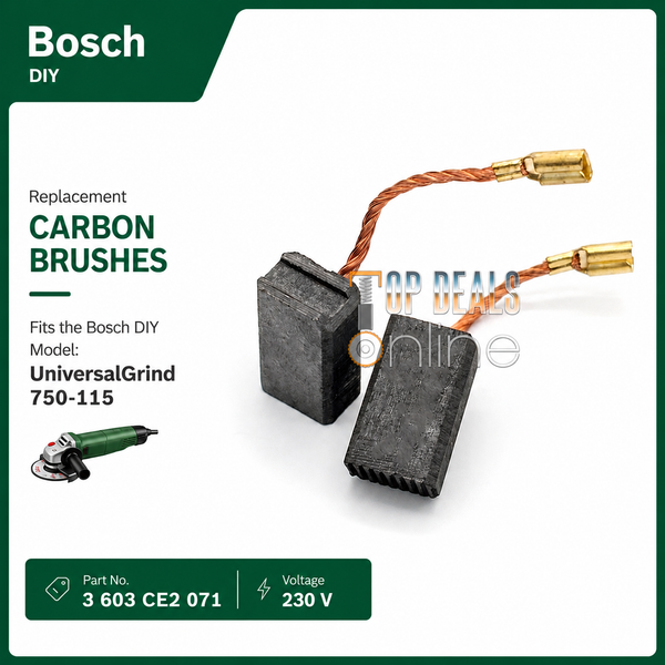 Carbon Brushes for Bosch UniversalGrind 750-115 Angle Grinder No. 3 603 CE2 071