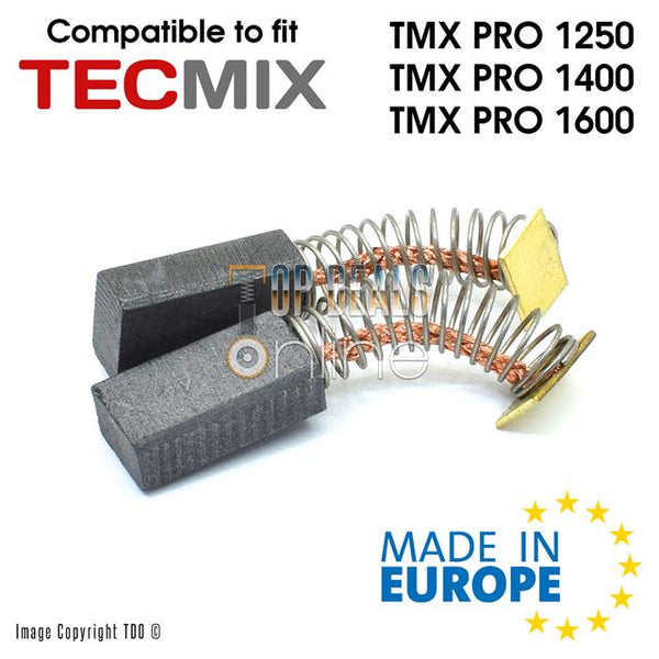 Carbon Brushes for TECMIX TMX PRO 1250 1400 1600 Paddle Plaster Mixers 110v 240V