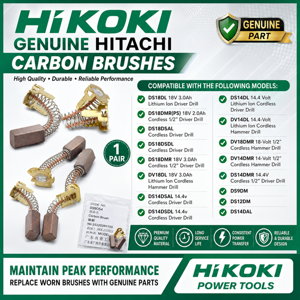 GENUINE Hitachi DV18DSDL DV14DSDL Carbon Brushes for Hikoki G18DL G18DMR G18DSL