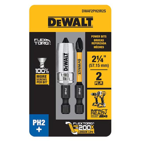 DeWALT FLEXTORQ Impact Magnetic Bit Holder PH2 57mm Screwdriver Bit Set