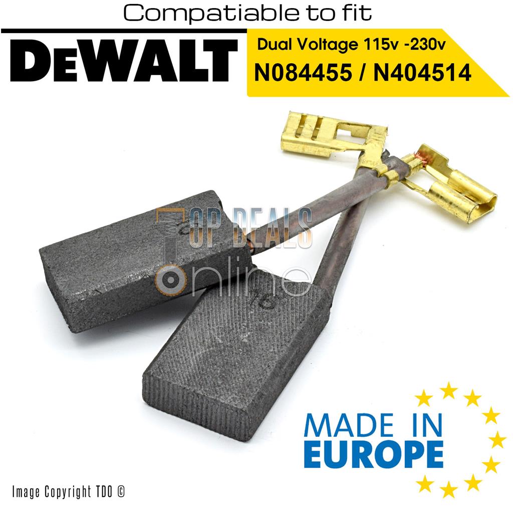 Balais De Charbon Pour DeWalt DWE490, DWE492, DWE493 - Lot De 2 Paires - Taille 6x15x25 Mm - Références N404514 / N084455