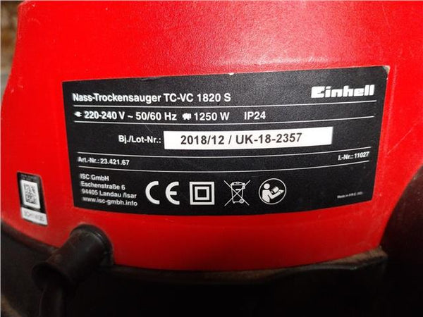 Carbon Brushes for Einhell TC-VC 1820 S Wet & Dry Vacuum Cleaner