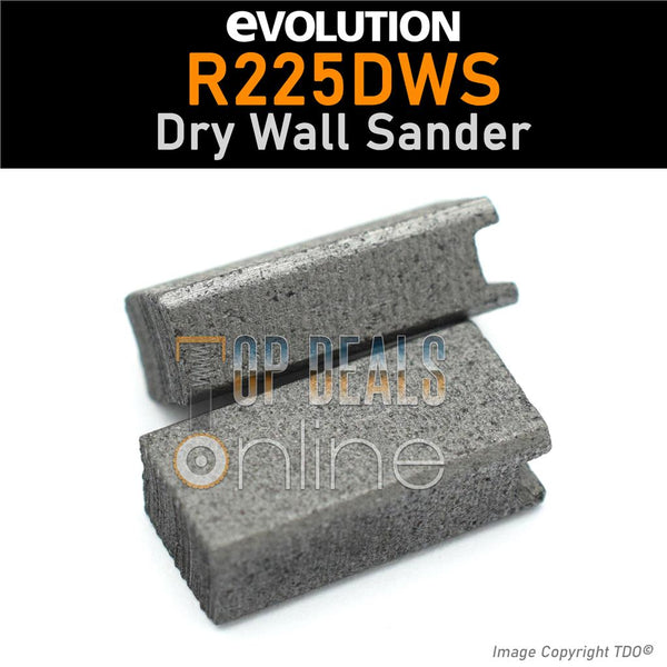Evolution R255DWS Carbon Brushes for Telescopic Dry Wall Sander 225mm 078-0333