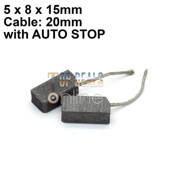 5 x 8 x 15mm Generic Replacement Carbon Brushes for Angle Grinders Drills jigsaw