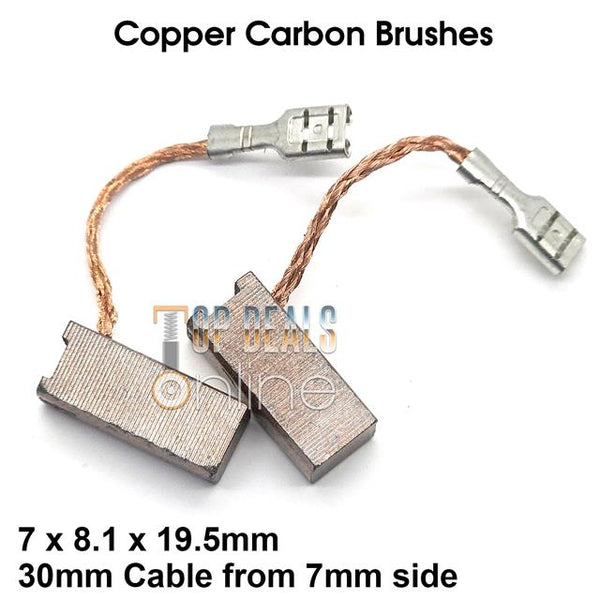 Generic 7 x 8.1 x 20mm Copper Carbon Brushes 14v 18v 24v Power Tools & Vehicles