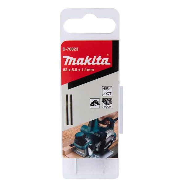 Genuine Makita Reversible TCT Planer Blades 82mm 2 Pack Carry + Case for DKP180