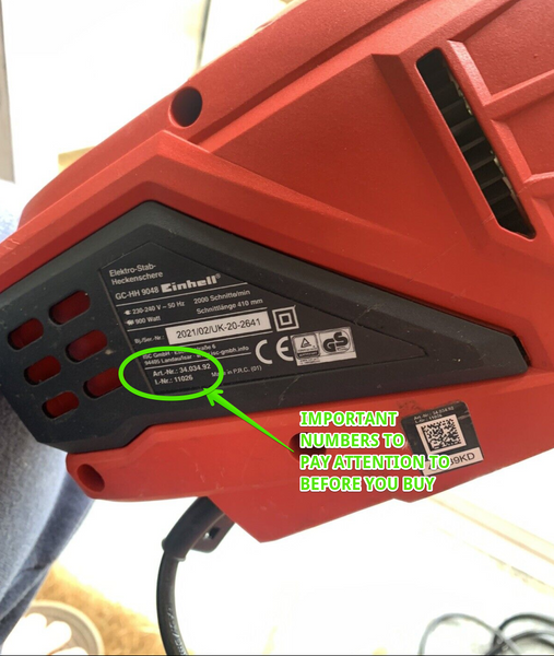 Einhell GC-HH 9048 Hedge Trimmer Brush Holder Single GLSH 941 GLSH 942 REH 920 T