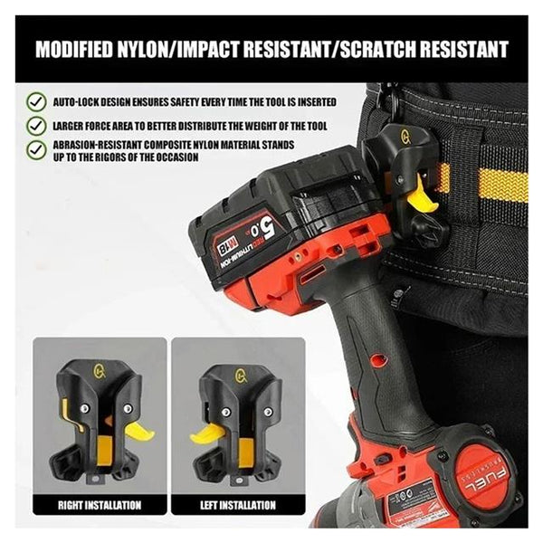 Cordless Power Tool Holster Belt Clip with Quick Release for Makita DeWalt Bosch