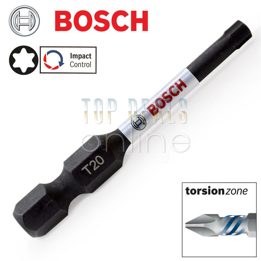 Genuine Bosch T20 Torx Screwdriver Bit 50mm Impact Control Torsion Bit