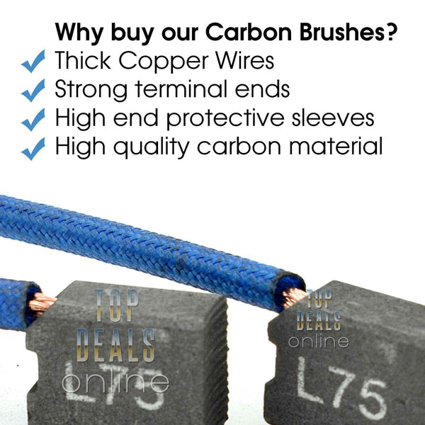 Carbon Brushes for Dewalt DWD530KS D21570K N032702 Hammer Core Drills 240V 110v