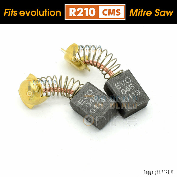 Carbon Brushes for Evolution R210CMS F210CMS 210mm TCT Compound Sliding Mitre Saw