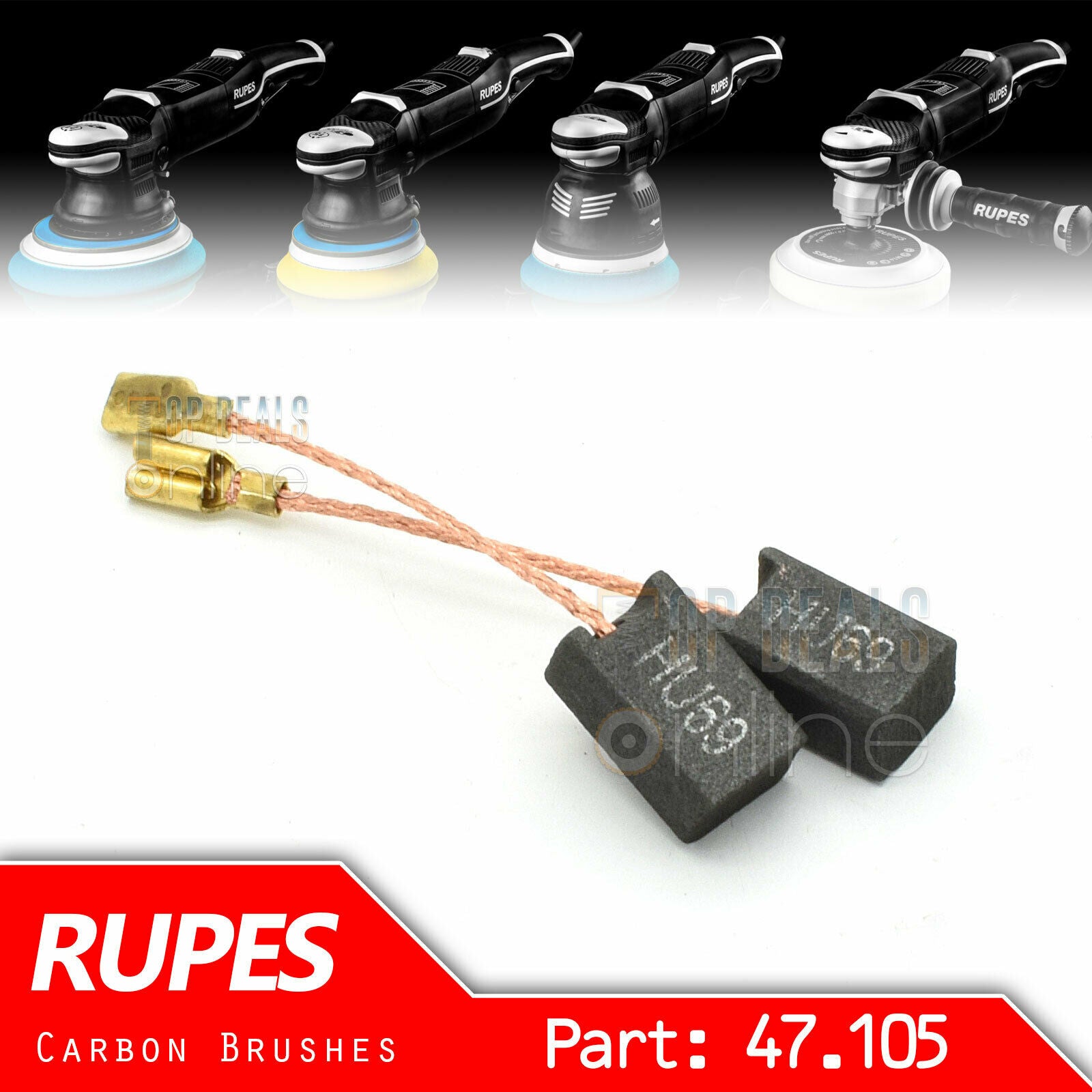 thumbnail image 2 of ULFATEC Premium Carbon Brushes – For RUPES LH 18 EN, LH 18 ENS, SL 42 A, SL 42 AE 2 of 5