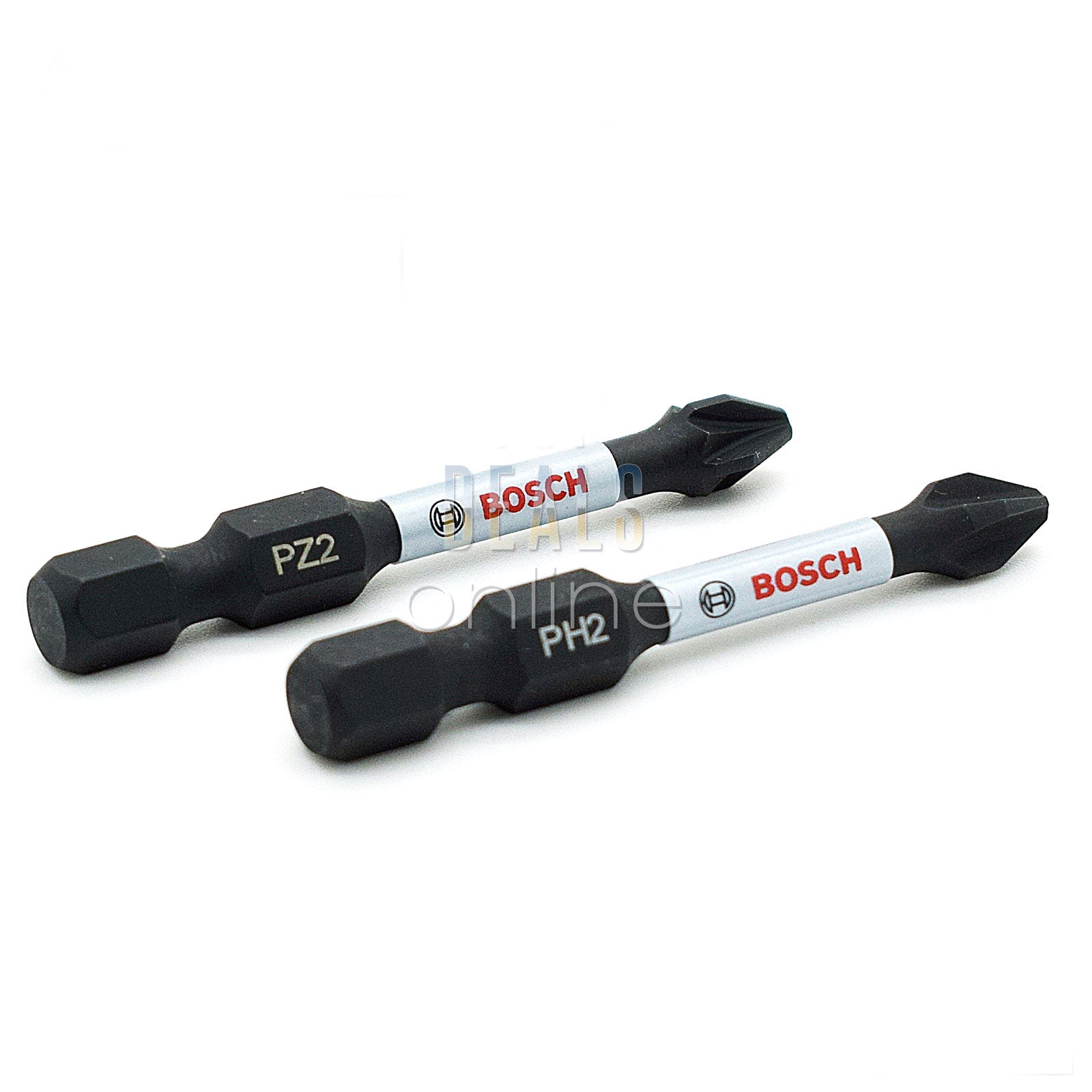 Bosch PZ2 PH2 50mm Screwdriver Bits x2 Impact Control Torsion Bit