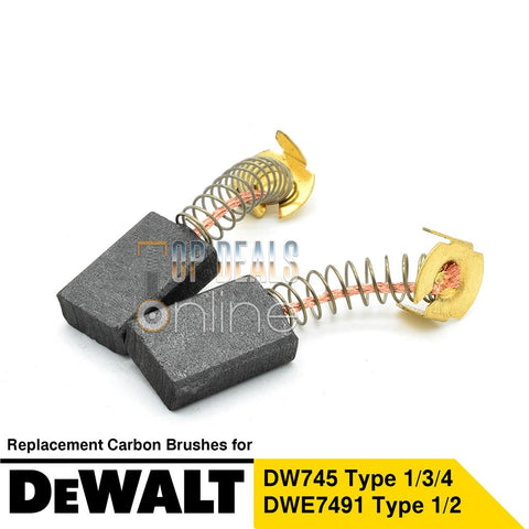 Carbon Brushes for DeWalt DW745 Type 1/3/4 DWE7491 Type 1/2 Table Saws 230v