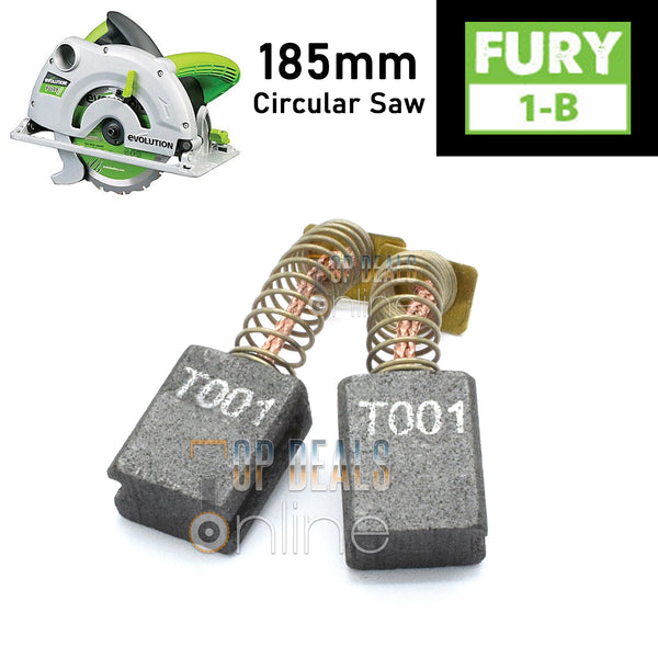 Carbon Brushes for Evolution FURY1-B, FURY, RAGE-B & RAGE1-B to fit 185mm Circular Saws 1200w Original